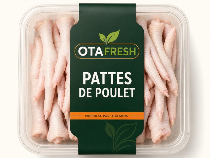 Pattes de poulet OTAFRESH emballées en français et propulsées par OTAFARMS