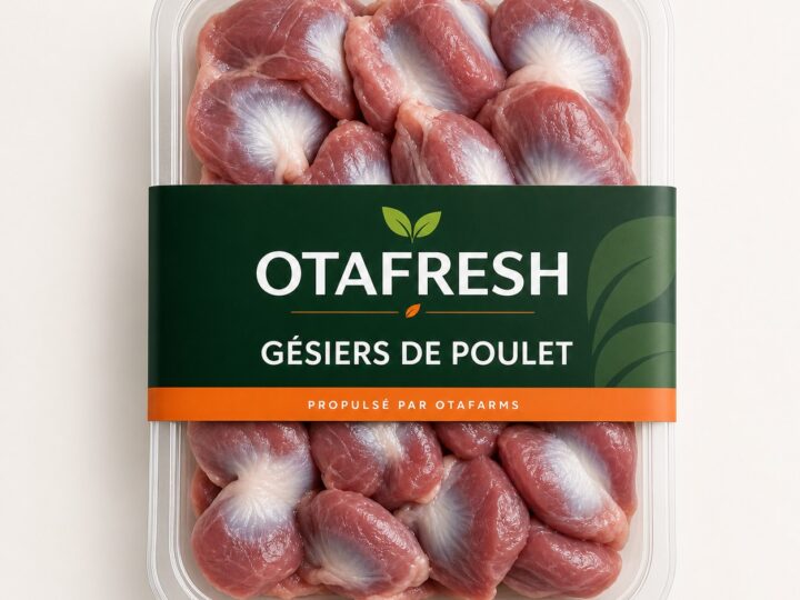 Gésiers de poulet OTAFRESH emballés en français et propulsés par OTAFARMS
