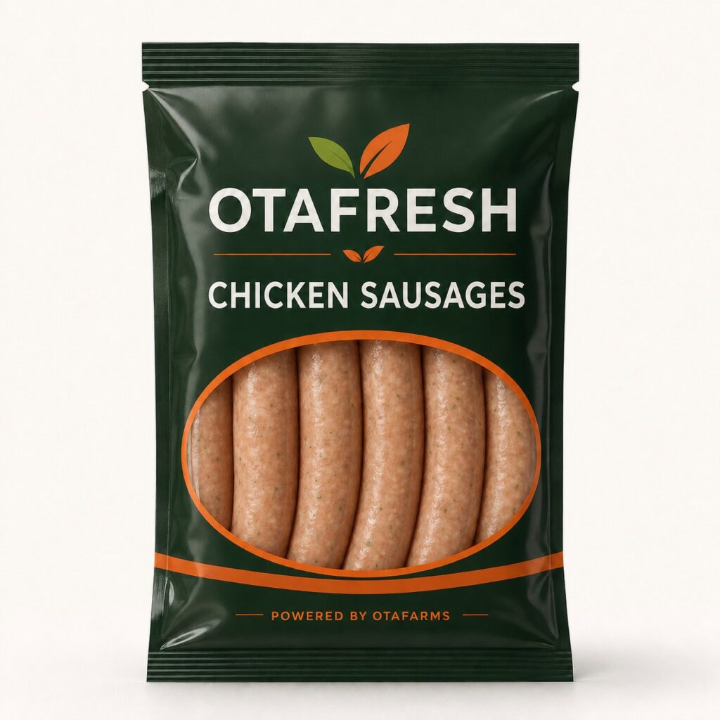 OTAFRESH Chicken Sausages package powered by OTAFARMS